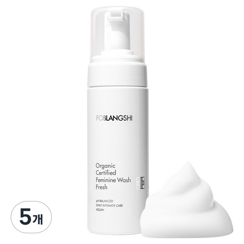 포블랑시 유기농 여성청결제 프레쉬, 150ml, 5개
