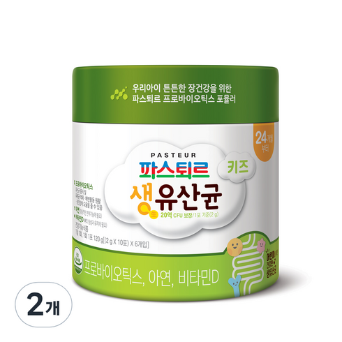 파스퇴르 키즈 생 유산균, 60회분, 2개