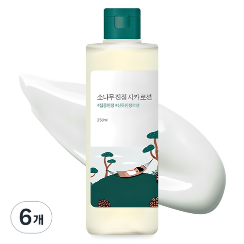 라운드랩 소나무 진정 시카 로션, 250ml, 6개