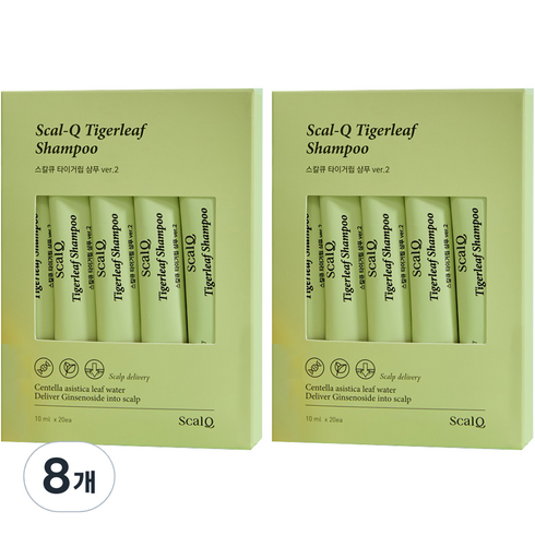 스칼큐 타이거립 버전투 여행용 일회용 샴푸 스틱 허브 시트러스향 20p, 200ml, 8개