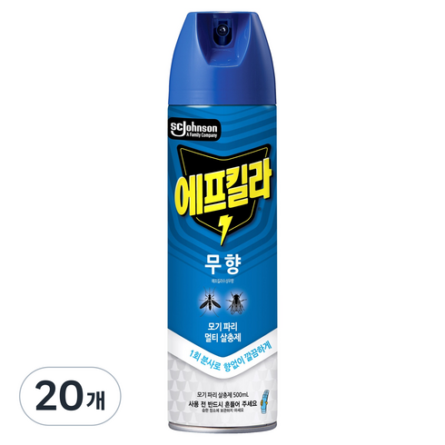 에프킬라 수성 에어로졸 살충제 무향, 500ml, 20개