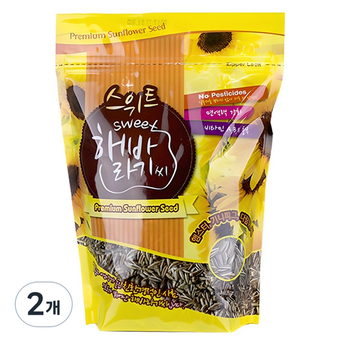 스위트 해바라기씨 햄스터 사료, 500g, 2개