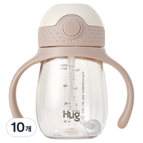 마더케이 허그 추 빨대컵, 210ml, 10개, 핑크