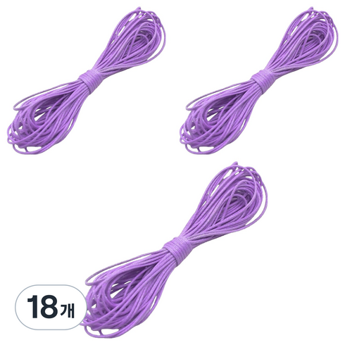 코히모 PU가죽 왁스 팔찌 목걸이 DIY 공예 끈 10m x 1mm 5W0427, 18개, 퍼플