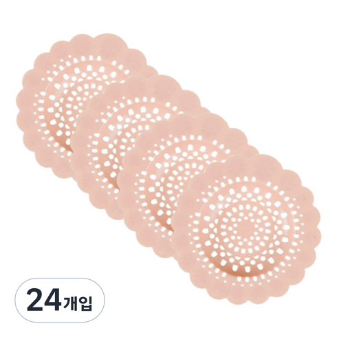 더자카 눈꽃패턴 거름망, 24개입, 핑크