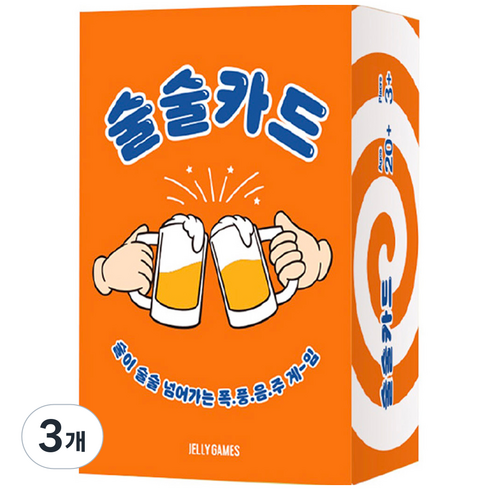 술술카드 술자리 보드게임, 혼합색상, 3개