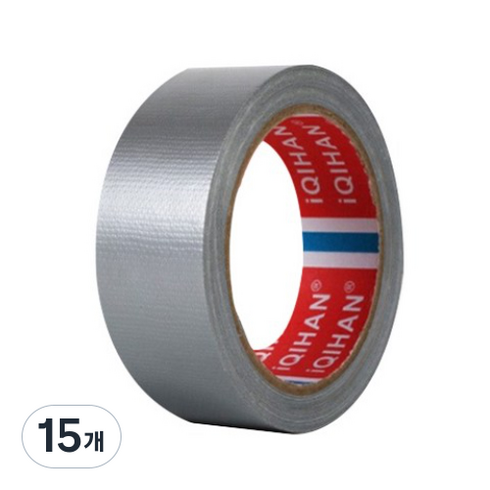 다다 고점도 강력 면 테이프 40mm x 50m, 은색, 15개