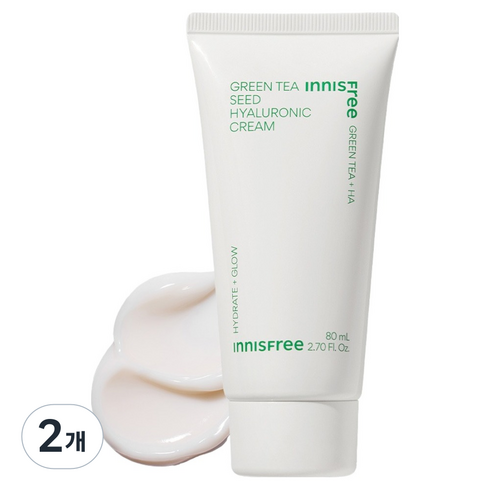 이니스프리 그린티 씨드 히알루론산 크림, 80ml, 2개