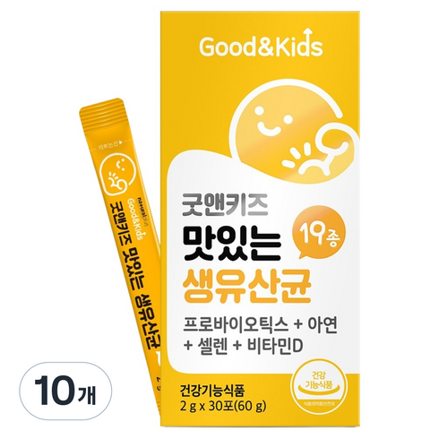 굿앤키즈 맛있는 생유산균 30포, 60g, 10개