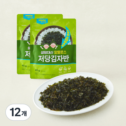 바다원 알룰로스 저당 김자반, 12개, 40g