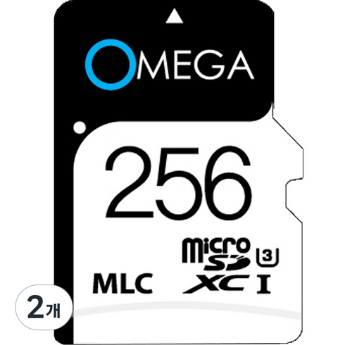 오메가 자동차 블랙박스 MLC MicroSD 메모리카드, 256GB, 2개