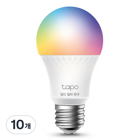 타포 스마트 멀티 컬러 전구 9.6W Tapo L535E, 기타색, 10개