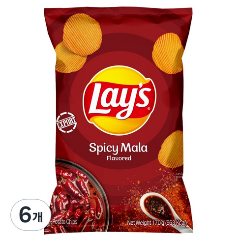 레이즈 스파이시 마라맛 감자칩, 170g, 6개