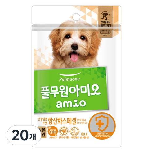 풀무원아미오 강아지 건강담은 트릿, 20개, 80g, 항산화스페셜