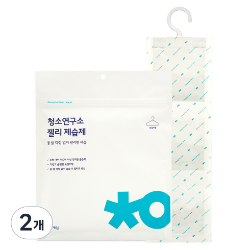 청소연구소 젤리 제습제 옷걸이형 4p, 2개, 360g