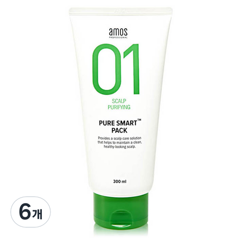 아모스프로페셔널 스칼프케어 퓨어스마트 헤어팩, 300ml, 6개