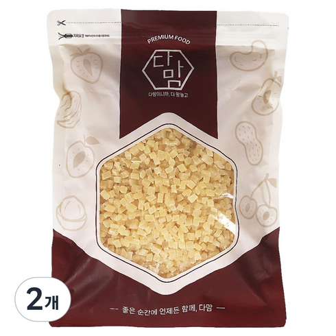 다맘 건파인애플 다이스, 2개, 1kg