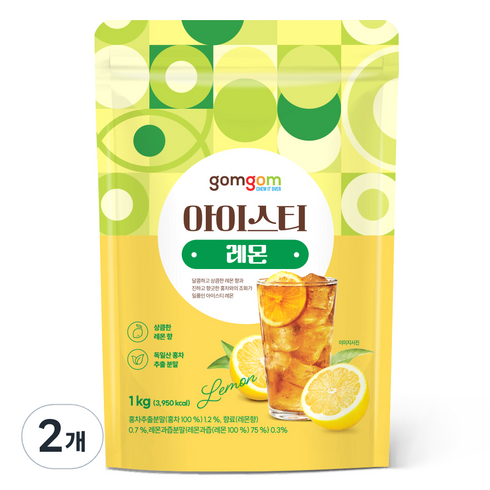 곰곰 아이스티 레몬, 1kg, 2개, 1개입