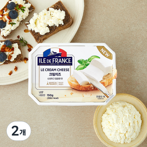 일드프랑스 크림치즈, 150g, 2개, 1개입