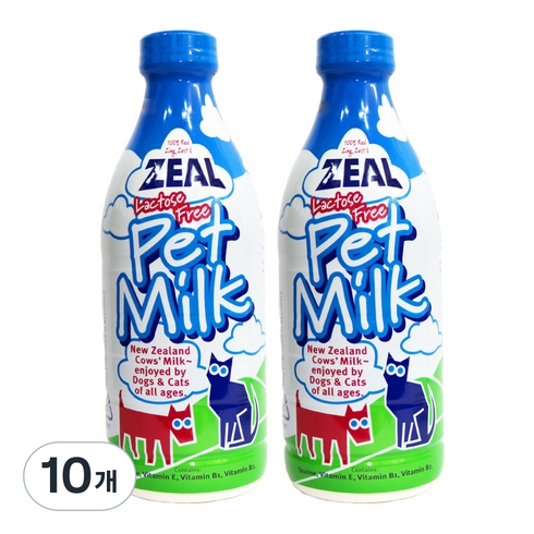 질 뉴질랜드 강아지 펫밀크, 우유맛, 1L, 10개
