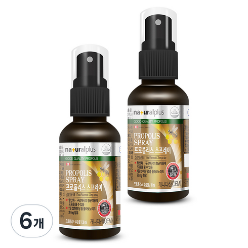내츄럴플러스 프로폴리스 스프레이, 30ml, 6개
