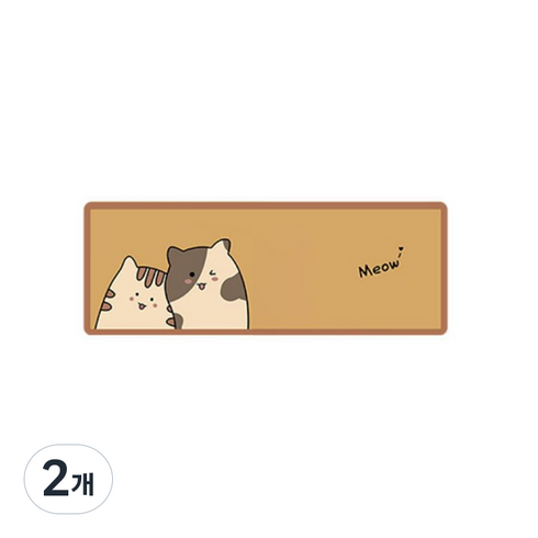 DAYSOY 베어 워터가드 개수대 매트, 2개, 03 야옹