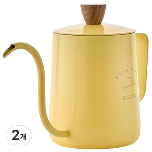 빈플러스 시그니처 커피 드립포트 구스넥 버터, 단품, 600ml, 2개