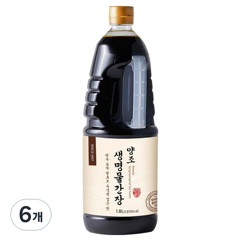 신앙촌 양조 생명 물간장, 1.8L, 6개
