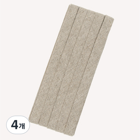 내추럴 코튼린넨 바이어스테이프 10mm, 린넨베이지, 4개