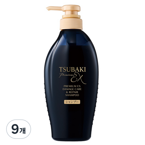 츠바키 프리미엄 EX 데미지케어 리페어 샴푸 까멜리아, 450ml, 9개