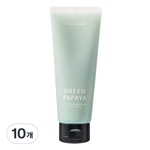 샤이샤이샤이 그린파파야 바디 앤 페이스 필링 클렌저, 150ml, 10개