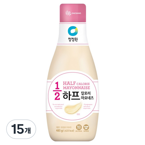 청정원 하프칼로리 마요네즈, 15개, 485g