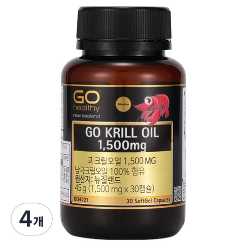 고헬씨 고 크릴오일 45g, 30정, 4개