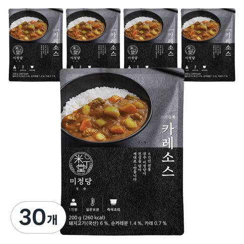 미정당 고기듬뿍 카레소스, 200g, 30개