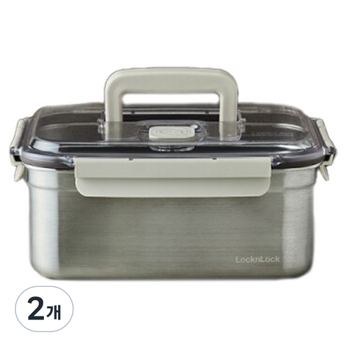 락앤락 숨쉬는 스텐 김치통, 5.3L, 2개