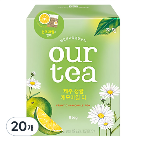 아워티 제주 청귤 캐모마일 티, 16.8g, 8개입, 20개