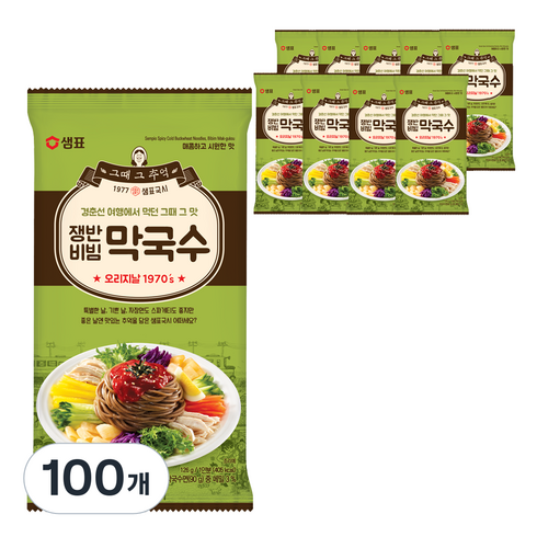 샘표국시 쟁반비빔 막국수, 126g, 100개