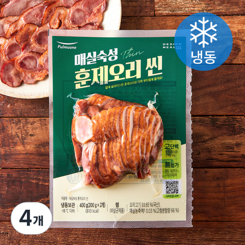 풀무원 매실 숙성 훈제오리 (냉동), 400g, 4개