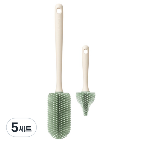 마더케이 실리콘 젖병 브러쉬 2종 세트, 5세트, 민트
