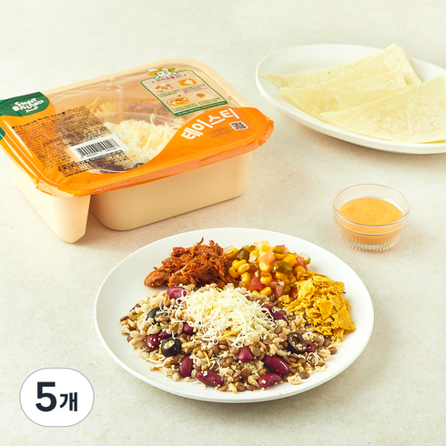스윗밸런스 풀드포크 & 나쵸 멕시칸 브리또볼, 280g, 5개