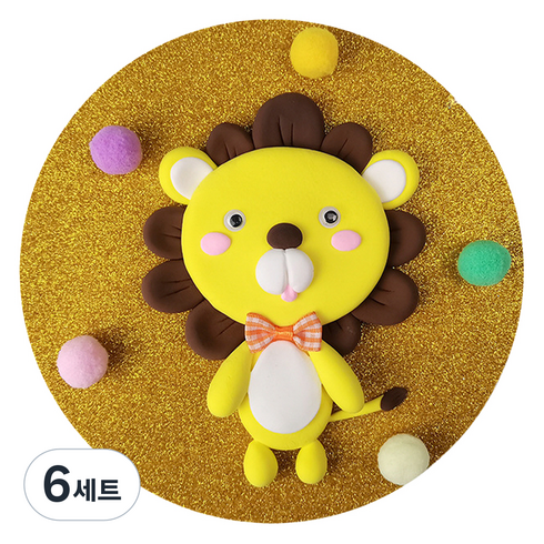 크리에이티브조이 어르신용 점토 캐릭터 만들기 칼라클레이, 세트5, 100g, 6세트