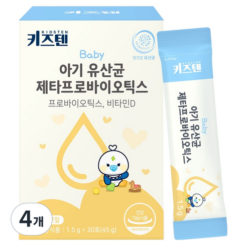 키즈텐 아기 유산균 제타프로바이오틱스, 4개, 45g
