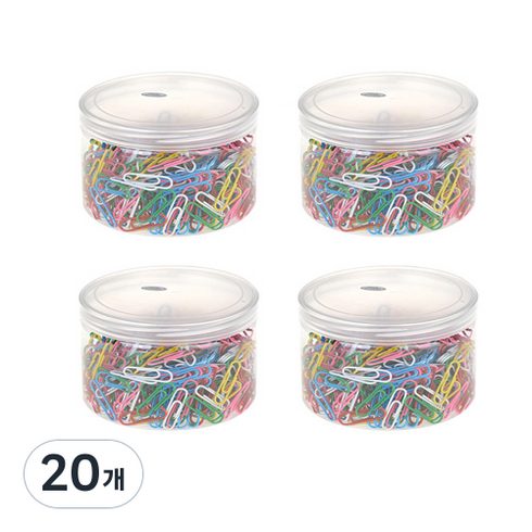 블루마토 원통 케이스 컬러 클립1 28mm, 500개입, 20개