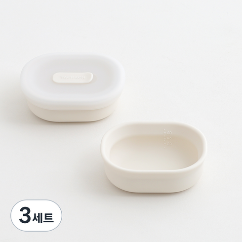 탁가온 123 실리콘 토핑볼, 아이보리, 토핑볼(2p) + 뚜껑(2p), 3세트