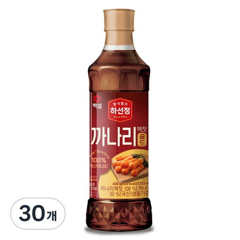하선정 국산 까나리액젓 골드, 400g, 30개