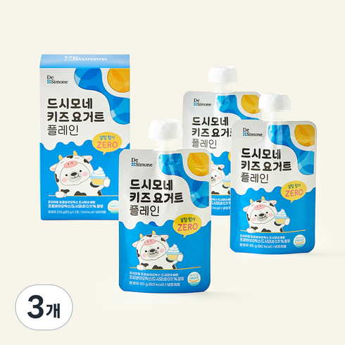 드시모네 키즈 요거트 플레인, 85g, 3개입, 3개