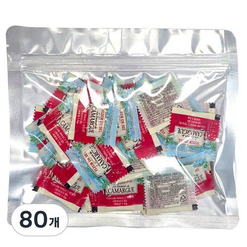 르쏘니에드까마르그 CIE DES SALINS DU MIDI ET DES SALINS DE L'EST 플뢰르드셀 휴대용, 1.5g, 80개
