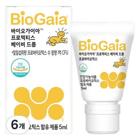 바이오가이아 프로텍티스 베이비 드롭 프로바이오틱스, 5ml, 6개