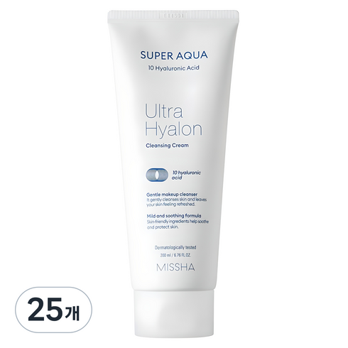 미샤 수퍼 아쿠아 울트라 히알론 클렌징 크림, 200ml, 25개