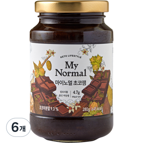 마이노멀 초코잼, 280g, 6개